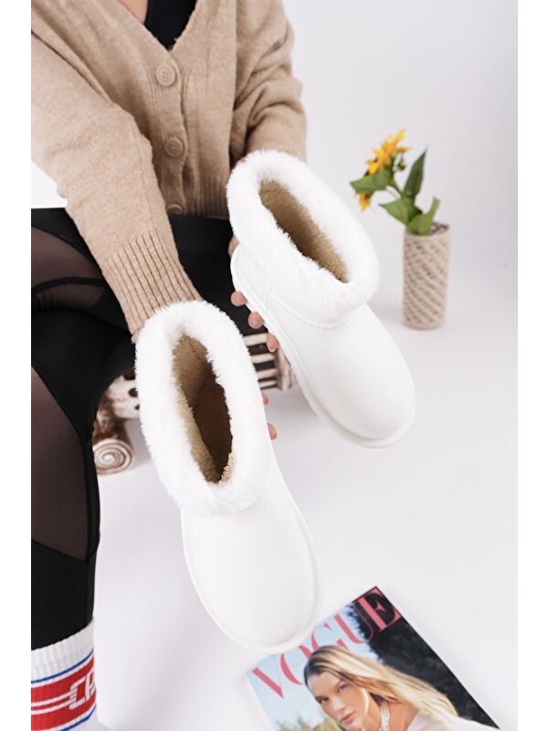 FROSTY Kadın Kürklü Yağmur Ve Kar Botu - Görsel 5