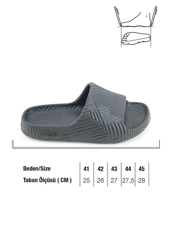 Erkek Yazlık Eva Ev Bahçe Banyo Esnek Islak Zemine Uygun Terlik - Görsel 6
