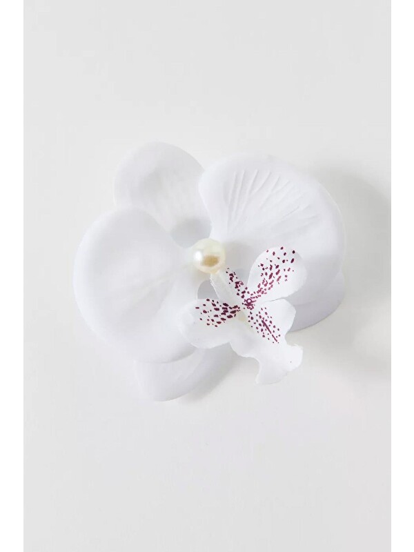 New Obsessions Pure Beyaz İncili Aloha Orkide Pens Toka
