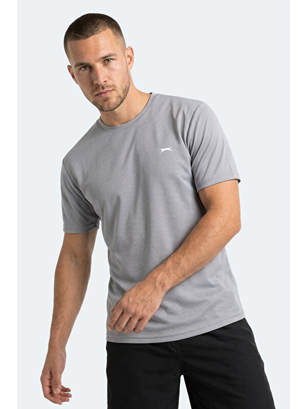 SLAZENGER HAUNTED I Erkek  Gümüş Tişört