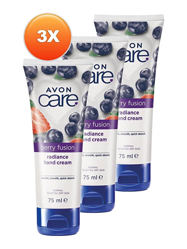 AVON Care Berry Fusion Yabanmersinli El Kremi 75 Ml. Üçlü Set