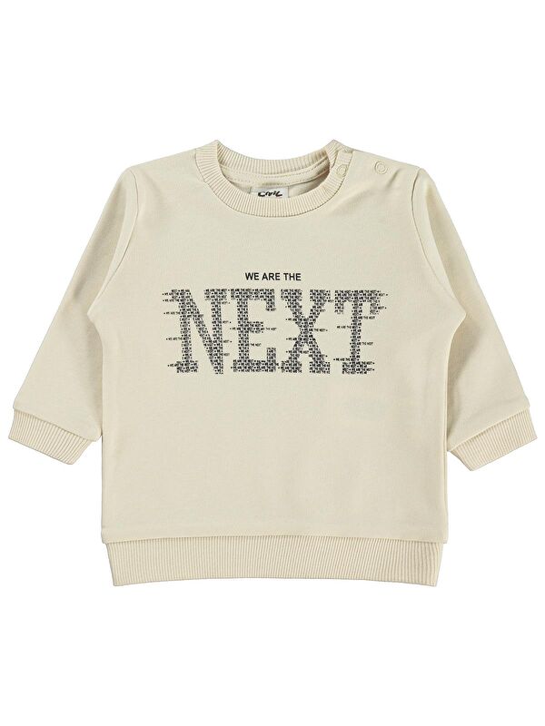 Civil Baby Next Baskılı 6-18 Ay Sweatshirt - Fil Dişi