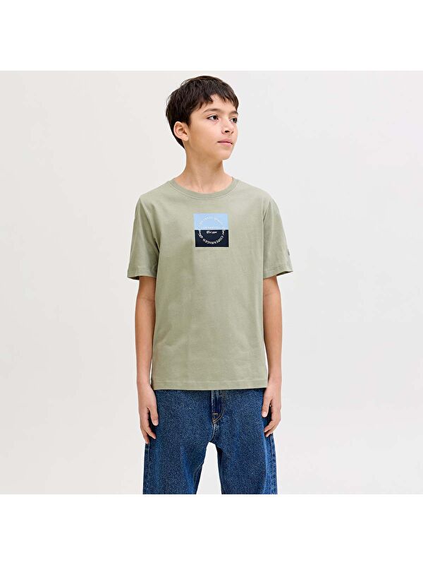 Jack & Jones Catskills Square Brand Erkek Çocuk Bej Tişört