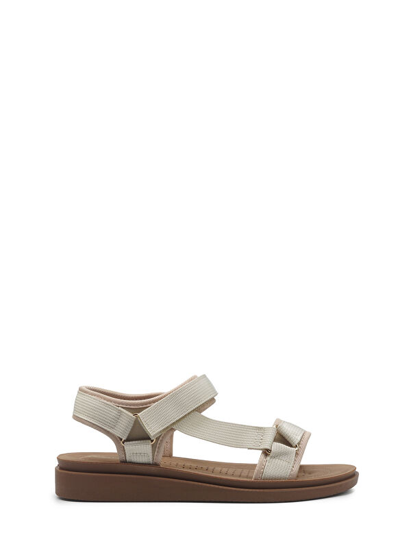 Polaris 166924.Z Bej Kadın Comfort Sandalet