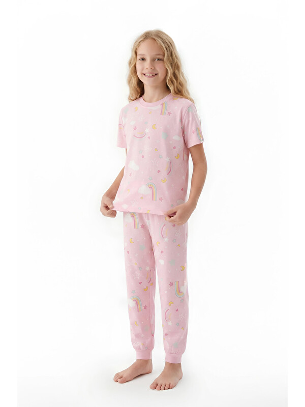 Modanino Kız Çocuk Pijama Takımı %100 Pamuk 3-13 Yaş 12714IS