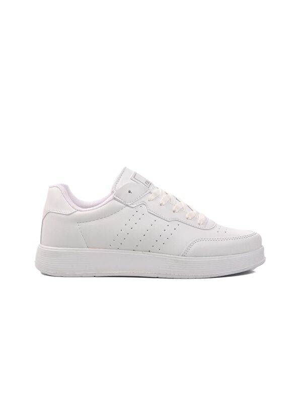 Beyaz Bağcıklı Unisex Sneaker 158 - Görsel 2