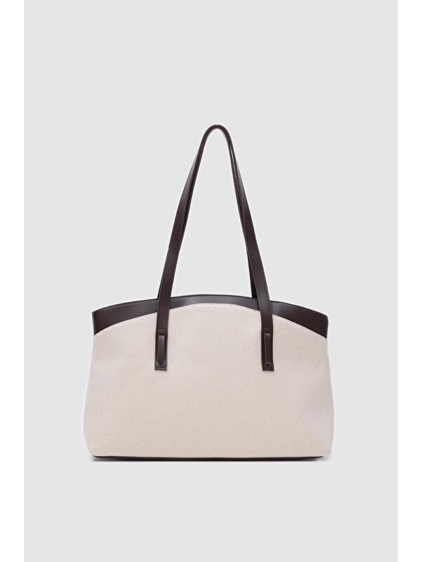 Shulebags Citta Kanvas Tote Bag Kahverengi