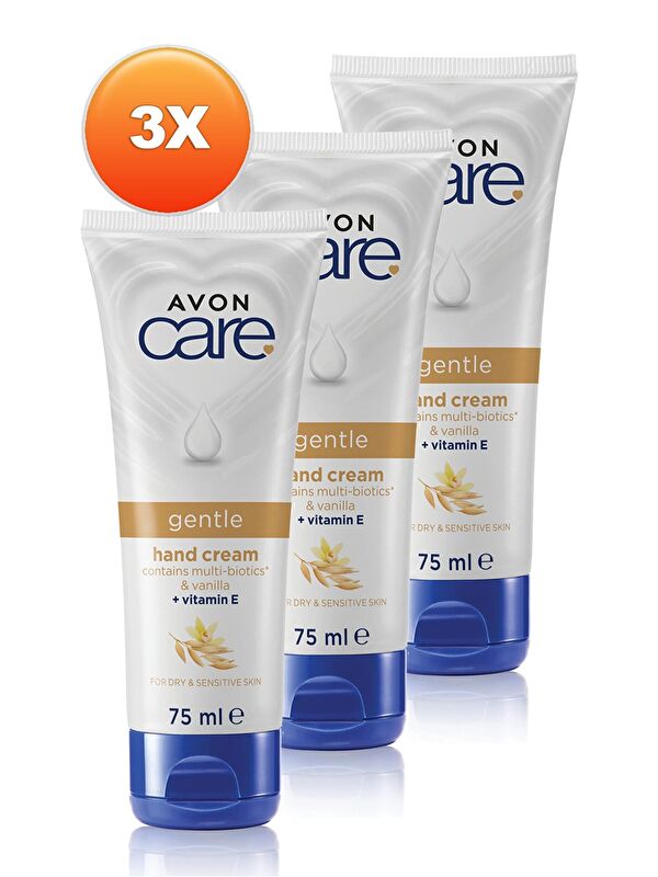 AVON Care Vanilya Içeren E Vitaminli Kuru Ciltler İçin El Kremi 75 Ml. Üçlü Set