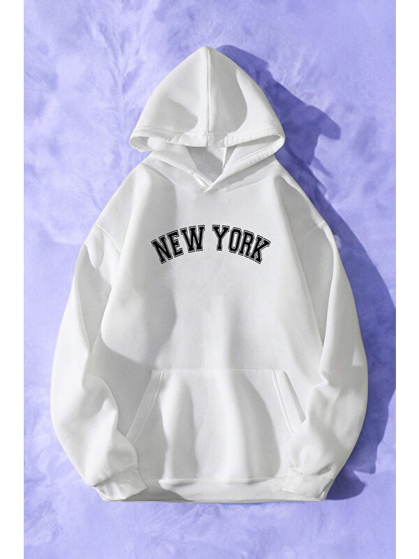 uyguntarz Newyork Baskılı Oversize  Hoodie