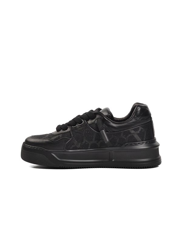 Siyah Hakiki Deri Erkek Sneaker Premium 1306 - Görsel 3