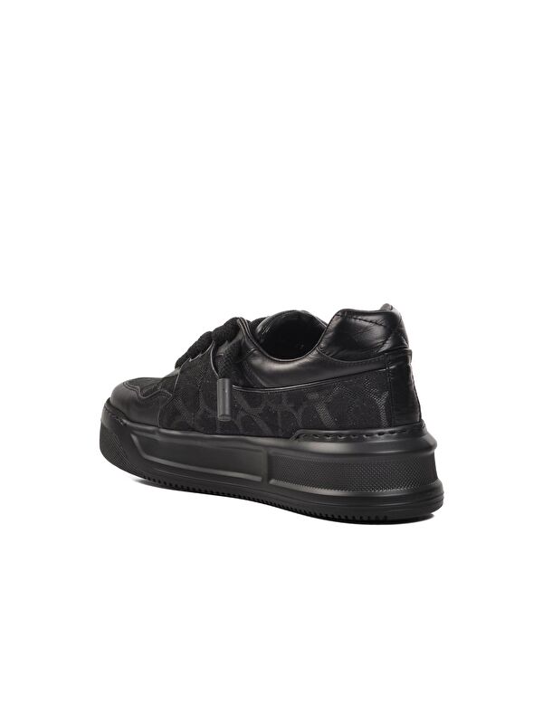 Siyah Hakiki Deri Erkek Sneaker Premium 1306 - Görsel 5