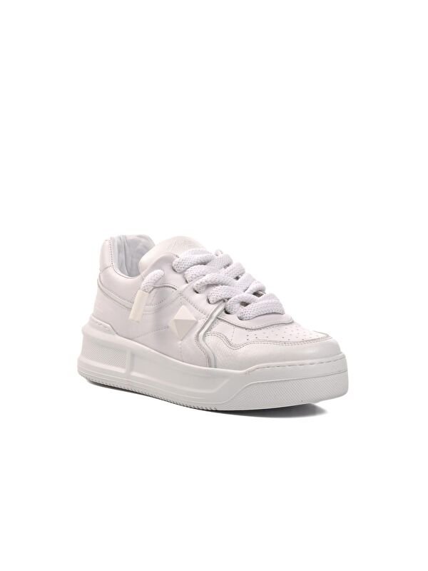 Beyaz Hakiki Deri Erkek Sneaker Premium 1306 - Görsel 4