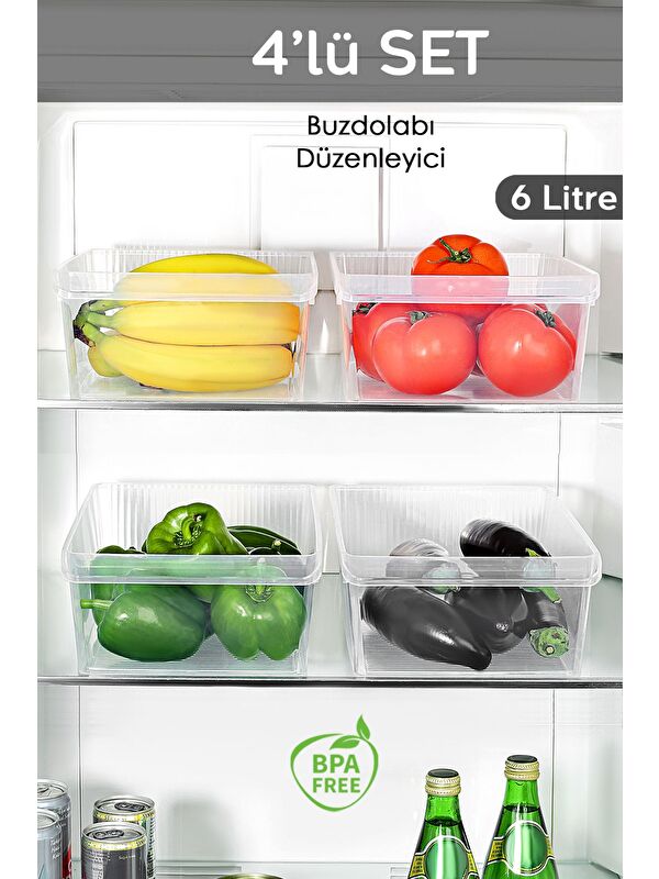 Meleni Home 4 Adet Buzdolabı Düzenleyici 6 l
