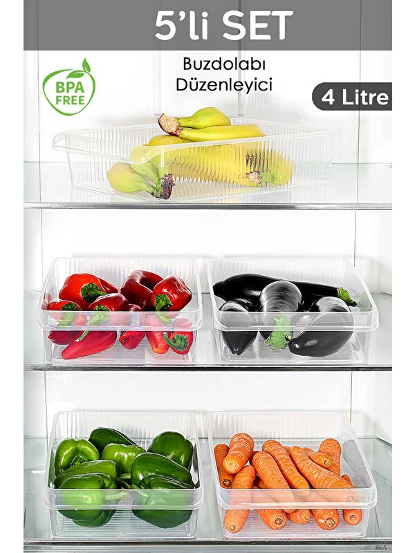 Meleni Home 5 Adet Buzdolabı Düzenleyici 4 l