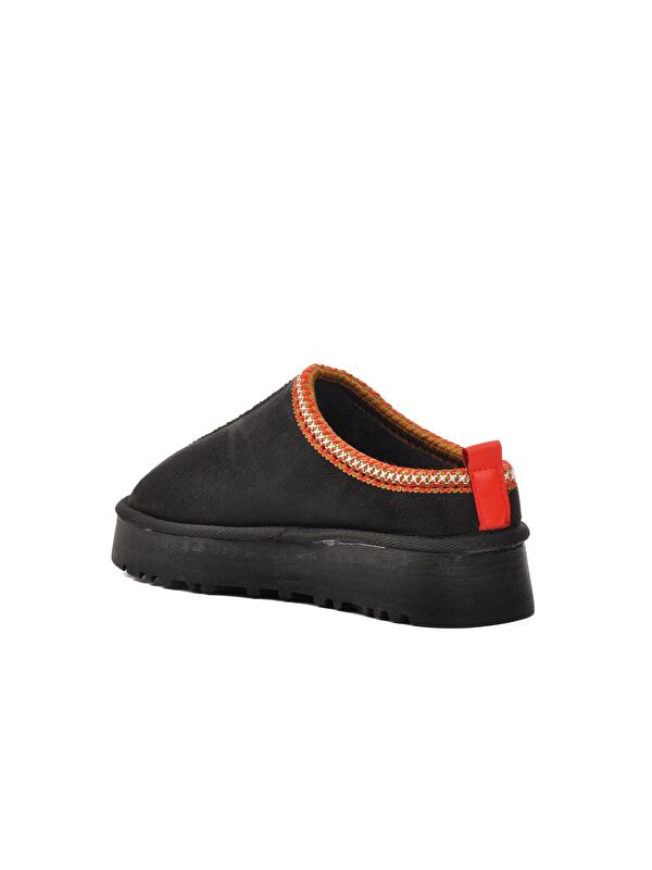 Siyah İçi Kürklü Önü Kapalı Kadın Terlik K11Y01 - Görsel 5