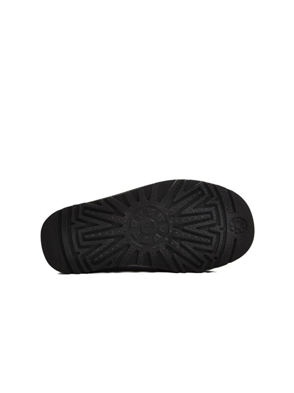 Siyah İçi Kürklü Önü Kapalı Kadın Terlik K11Y01 - Görsel 6