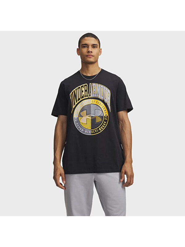 Under Armour Varsity Crest Erkek Siyah Tişört