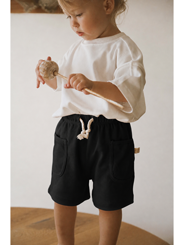 Oh La La Koala For Little Ones Siyah Basic Cepli Çocuk Şort