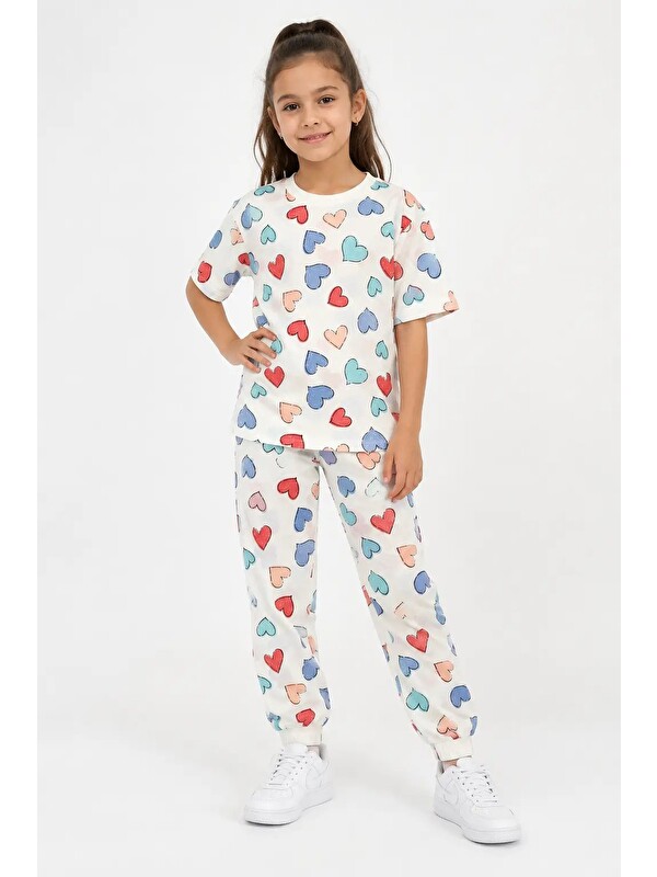 Myhanne Desenli Kız Çocuk Pijama Takımı 91201
