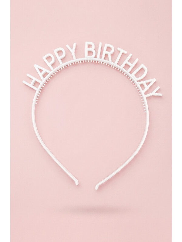 Le Mabelle Ekru  Happy Birthday Yazılı Kız Çocuk Taç