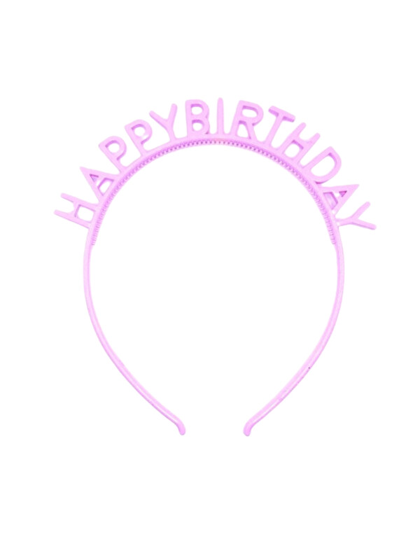 Le Mabelle Pembe  Happy Birthday Yazılı Kız Çocuk Taç