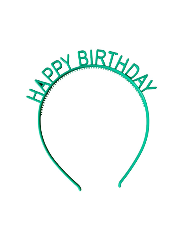 Le Mabelle Yeşil  Happy Birthday Yazılı Kız Çocuk Taç