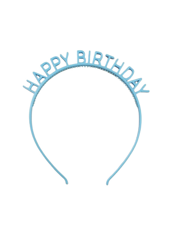 Le Mabelle Mavi  Happy Birthday Yazılı Kız Çocuk Taç