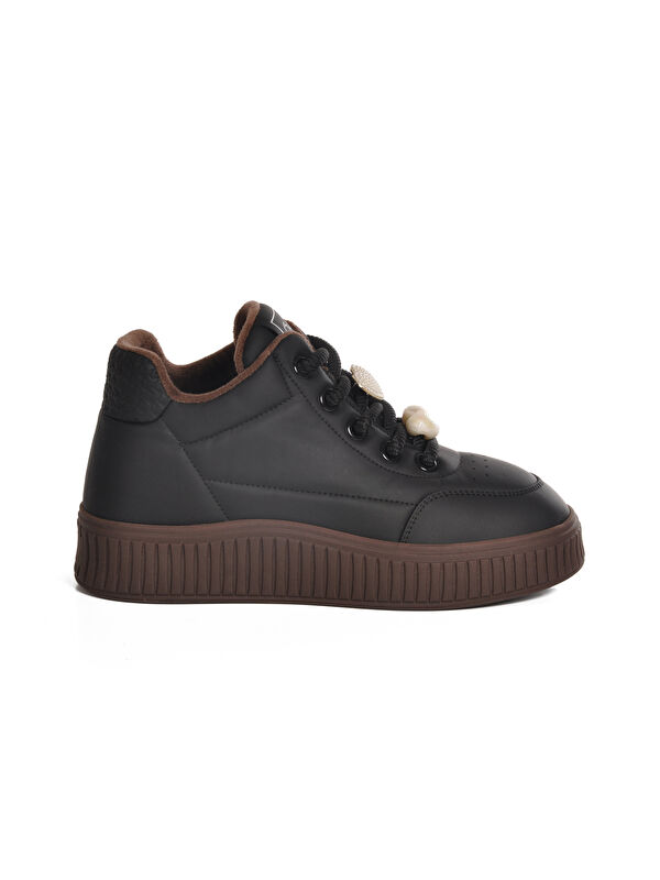Guja Siyah İçi Polarlı Soğuğa Dayanıklı Kadın Sneaker 25K419-1 Z