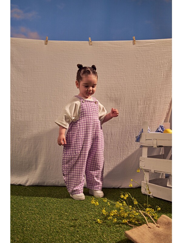 Oh La La Koala For Little Ones Lila Daisy Picnic Serisi Cepli Salopet
