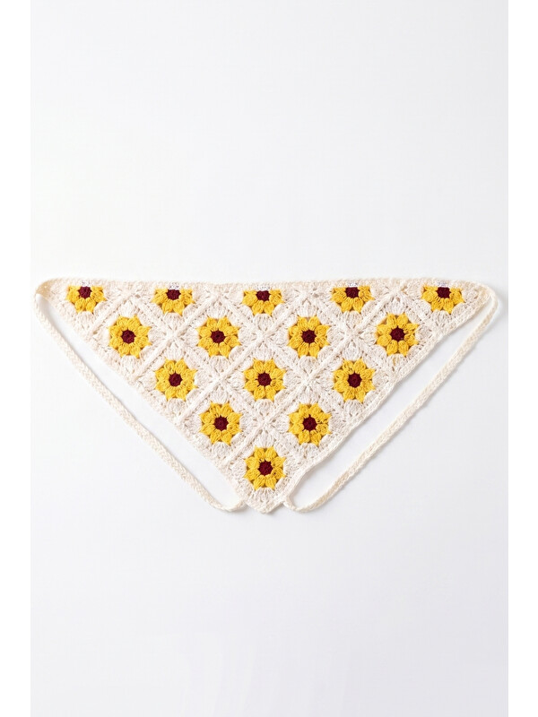 Le Mabelle Sarı  Ayçiçeği Desenli Kız Çocuk Bandana