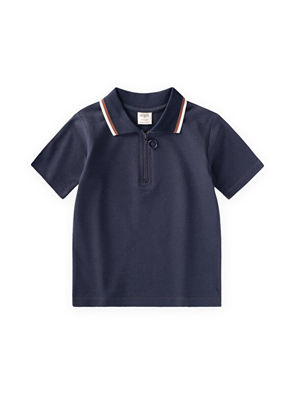 CİGİT Polo Yaka T-Shirt 2-10 Yaş Lacivert