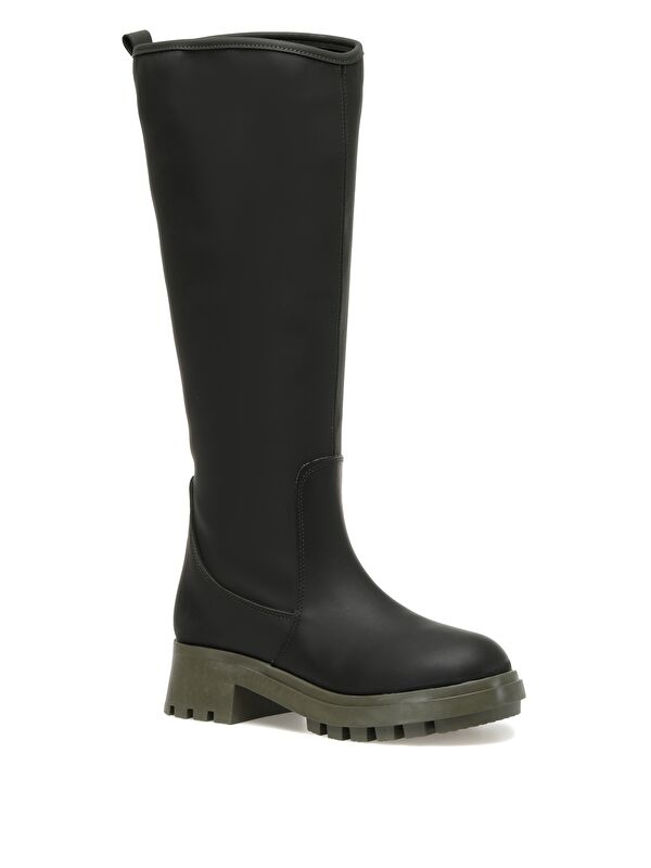 CW22063 2PR Haki Kadın Düz Çizme - Görsel 3