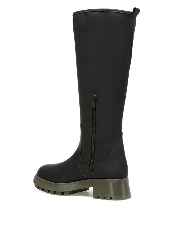 CW22063 2PR Haki Kadın Düz Çizme - Görsel 4