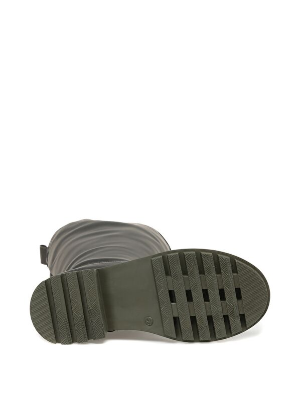 CW22063 2PR Haki Kadın Düz Çizme - Görsel 5