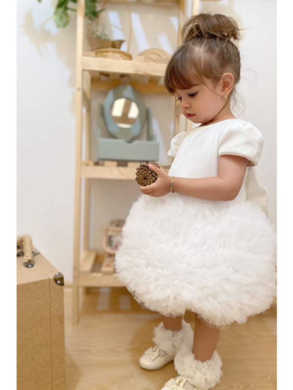 PENU BABY KİDS Tütülü Kısa Kollu Kız Bebek Elbise