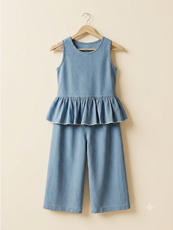 My Kids Wear Mini Chic Fırfır Detaylı Kız Çocuk Takım 12831
