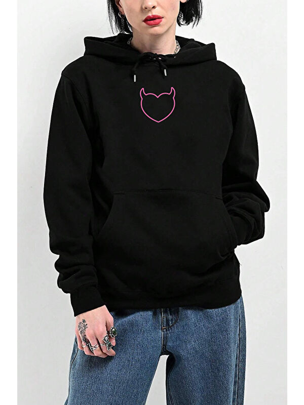 uyguntarz Kalp Baskılı Unisex Oversize Sweatshirt