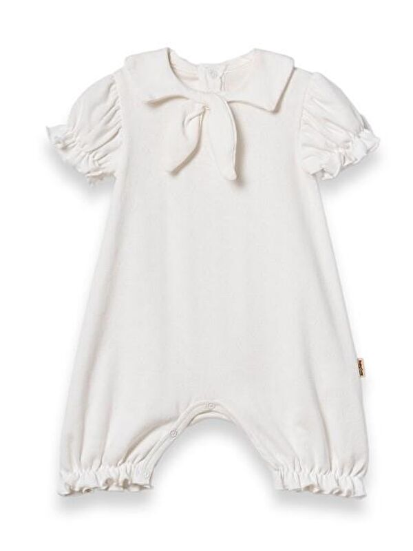 BabyCosy Organic  Bebek Şort Kollu Tulum, %100 Organik Pamuk, Bebek ve Yenidoğan Serisi - CSYR4552