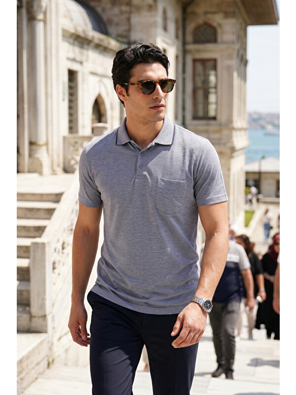 Buratti Pamuklu Regular Fit Göğüs Cepli Düğmeli Polo T Shirt 4565001