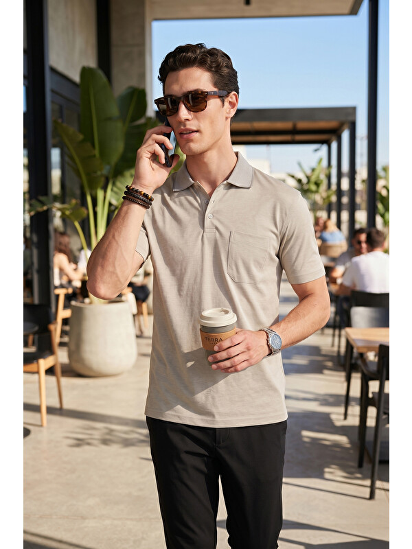 Buratti Pamuklu Regular Fit Göğüs Cepli Düğmeli Polo T Shirt 4565001