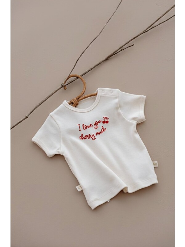 Oh La La Koala For Little Ones Beyaz Kiraz Desenli T-shirt