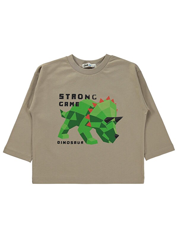 Civil Boys Strong Game Baskılı 2-5 Yaş Sweatshirt Km - Bej
