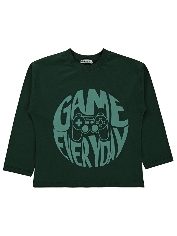 Civil Boys Game Everyday Baskılı 6-9 Yaş Sweatshirt Km - Yeşil