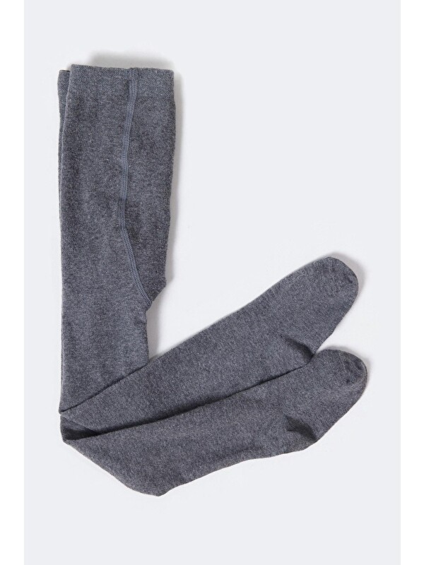 Bony Socks Pamuklu Basic Bebek Külotlu Çorap Gri Melanj