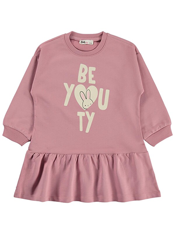 Civil Girls Be You TY Baskılı 2-5 Yaş Elbise - Pembe