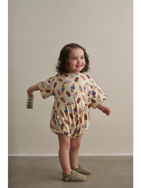 Oh La La Koala For Little Ones Krem Comfy Cubs Serisi Oversize Tulum