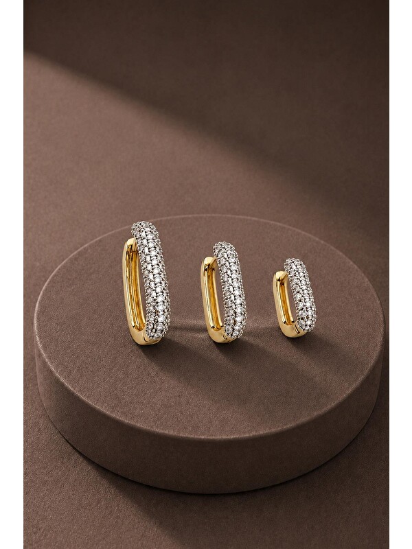 New Obsessions Diamonda 3'lü Set Halka Küpe