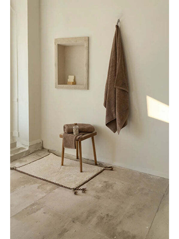 İrya Liana %100 Pamuk Havlu Earth Brown 70x140 cm