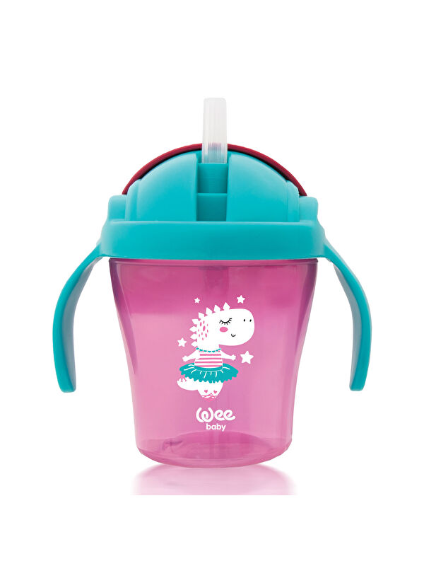 WEE BABY Pipetli Bardak 200 ml - PEMBE