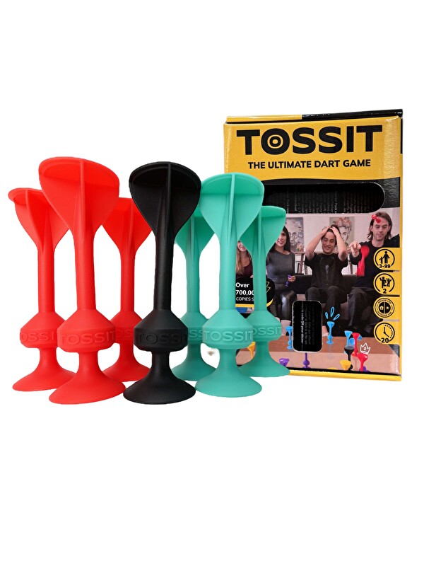 Mucit Panda TOSSIT Silikon Dart Başlangıç Seti (Kırmızı, Camgöbeği)